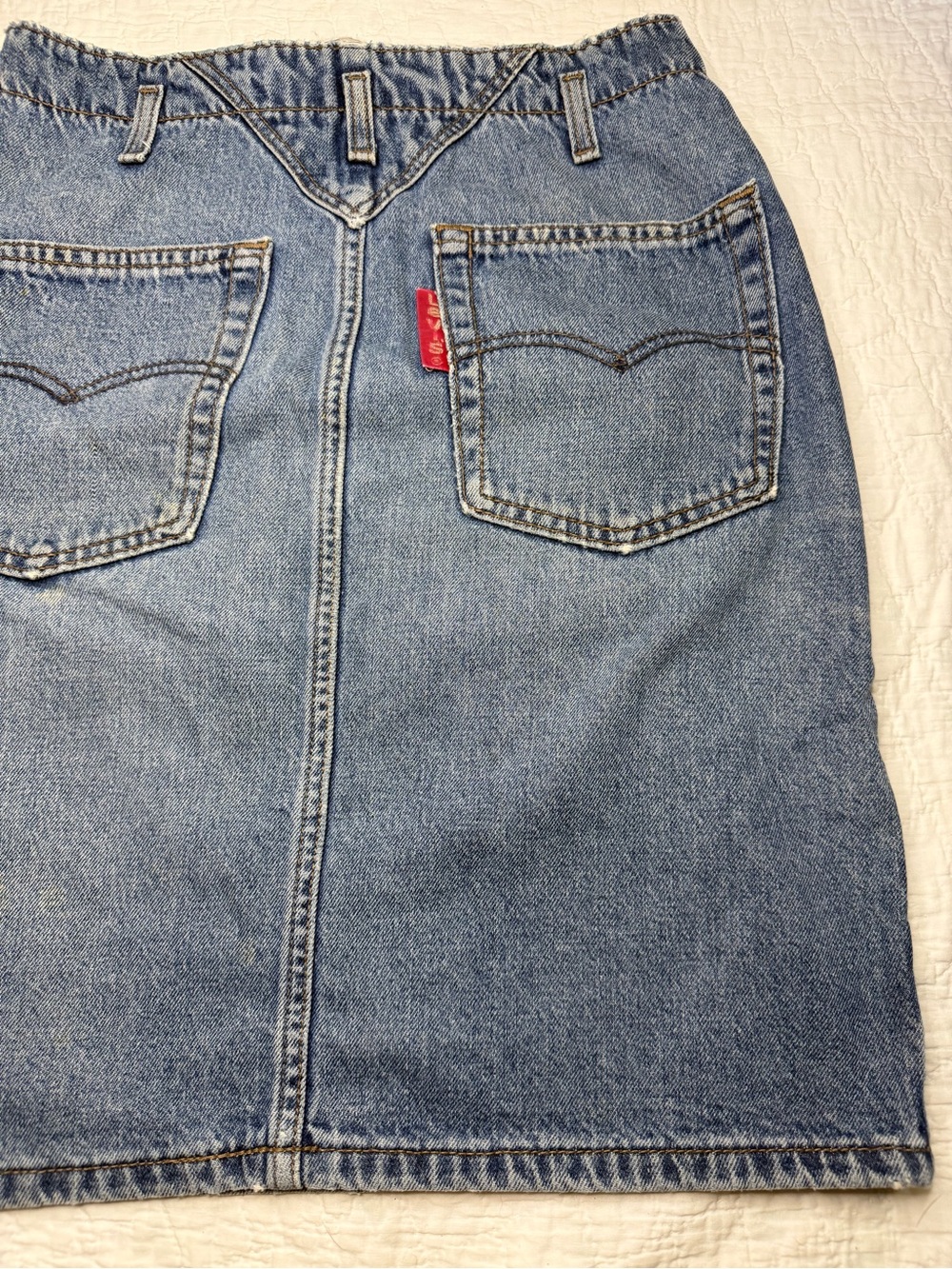 VTG 80s Levi’s Utility/Cargo Style Denim Skirt Made in USA: Size Medium - Picture 13 of 15